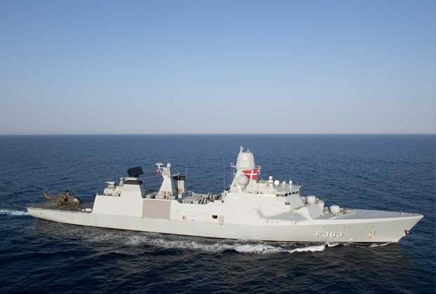 Danish frigate underway in the Red Sea